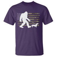 Bigfoot Walking Dachshund T Shirt Sasquatch Camo American Flag USA Military Patriotic - Wonder Print Shop