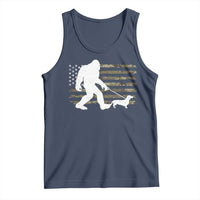 Bigfoot Walking Dachshund Tank Top Sasquatch Camo American Flag USA Military Patriotic - Wonder Print Shop