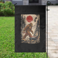 Bigfoot Dachshund Lovers Garden Flag Japanese Vintage Graphic Ukiyo-e Art Sasquatch Wiener Dog Gift