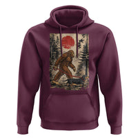 Bigfoot Dachshund Lovers Hoodie Japanese Vintage Graphic Ukiyo-e Art Sasquatch Wiener Dog Gift
