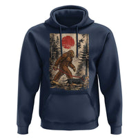 Bigfoot Dachshund Lovers Hoodie Japanese Vintage Graphic Ukiyo-e Art Sasquatch Wiener Dog Gift