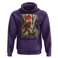 Bigfoot Dachshund Lovers Hoodie Japanese Vintage Graphic Ukiyo-e Art Sasquatch Wiener Dog Gift