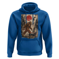 Bigfoot Dachshund Lovers Hoodie Japanese Vintage Graphic Ukiyo-e Art Sasquatch Wiener Dog Gift