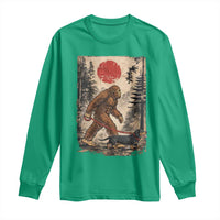 Bigfoot Dachshund Lovers Long Sleeve Shirt Japanese Vintage Graphic Ukiyo-e Art Sasquatch Wiener Dog Gift