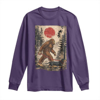Bigfoot Dachshund Lovers Long Sleeve Shirt Japanese Vintage Graphic Ukiyo-e Art Sasquatch Wiener Dog Gift
