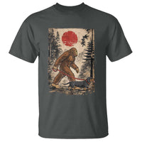Bigfoot Dachshund Lovers T Shirt Japanese Vintage Graphic Ukiyo-e Art Sasquatch Wiener Dog Gift