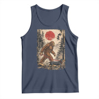 Bigfoot Dachshund Lovers Tank Top Japanese Vintage Graphic Ukiyo-e Art Sasquatch Wiener Dog Gift