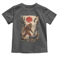 Bigfoot Dachshund Lovers Toddler T Shirt Japanese Vintage Graphic Ukiyo-e Art Sasquatch Wiener Dog Gift