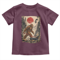 Bigfoot Dachshund Lovers Toddler T Shirt Japanese Vintage Graphic Ukiyo-e Art Sasquatch Wiener Dog Gift