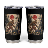 Bigfoot Dachshund Lovers Tumbler Cup Japanese Vintage Graphic Ukiyo-e Art Sasquatch Wiener Dog Gift