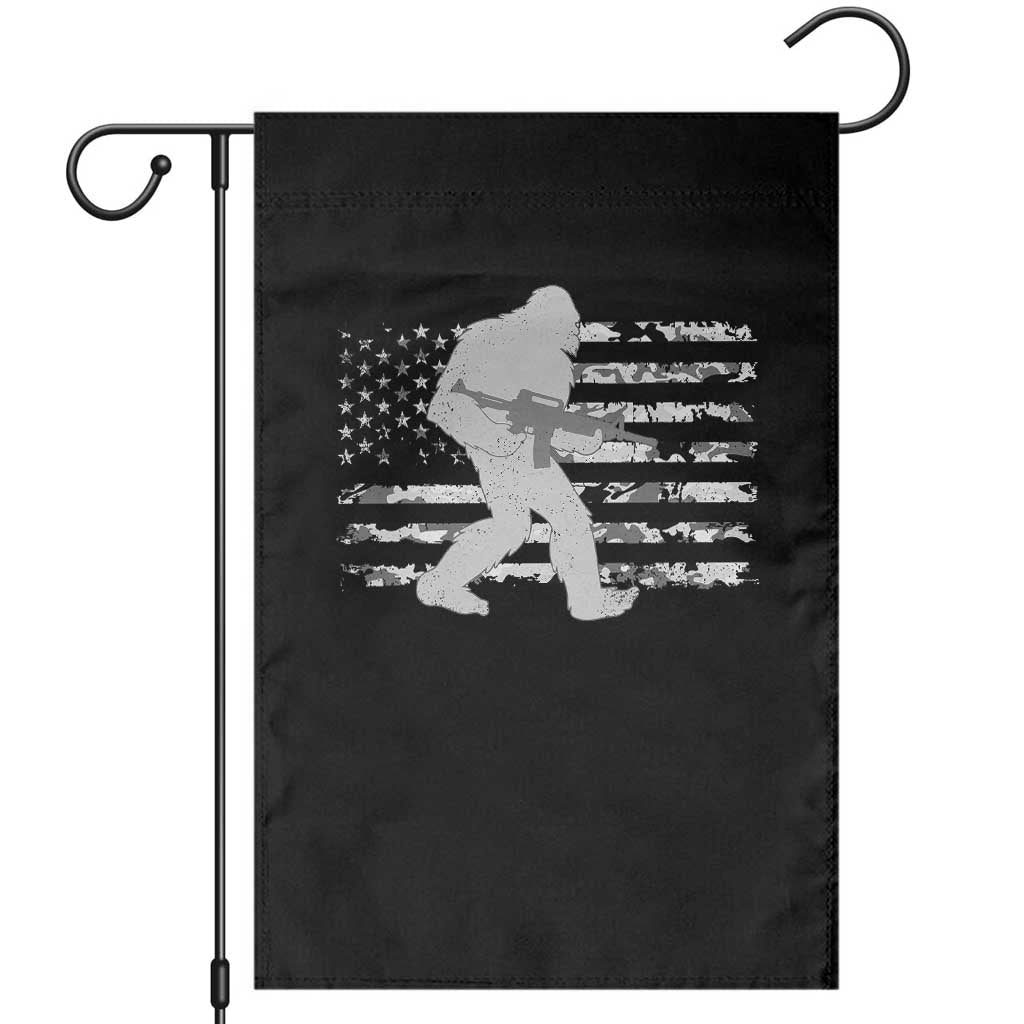 Bigfoot Gun Owner Garden Flag Camo US American Flag Sasquatch Rifle - Wonder Print Shop