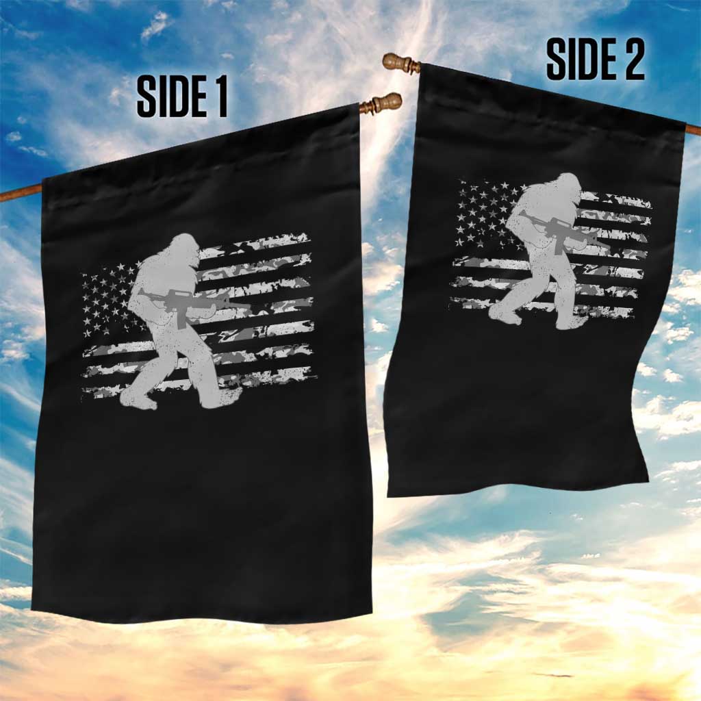 Bigfoot Gun Owner Garden Flag Camo US American Flag Sasquatch Rifle - Wonder Print Shop