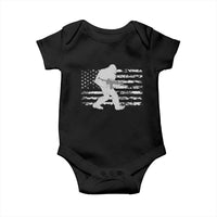 Bigfoot Gun Owner Baby Onesie Camo US American Flag Sasquatch Rifle - Wonder Print Shop
