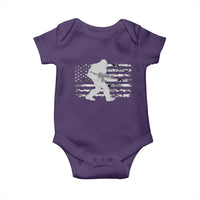 Bigfoot Gun Owner Baby Onesie Camo US American Flag Sasquatch Rifle - Wonder Print Shop