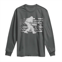 Bigfoot Gun Owner Long Sleeve Shirt Camo US American Flag Sasquatch Rifle - Wonder Print Shop