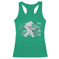 Bigfoot Gun Owner Racerback Tank Top Camo US American Flag Sasquatch Rifle - Wonder Print Shop