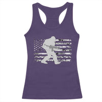 Bigfoot Gun Owner Racerback Tank Top Camo US American Flag Sasquatch Rifle - Wonder Print Shop
