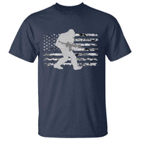 Bigfoot Gun Owner T Shirt Camo US American Flag Sasquatch Rifle - Wonder Print Shop