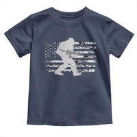 Bigfoot Gun Owner Toddler T Shirt Camo US American Flag Sasquatch Rifle - Wonder Print Shop