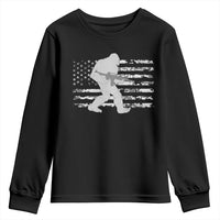 Bigfoot Gun Owner Youth Sweatshirt Camo US American Flag Sasquatch Rifle - Wonder Print Shop