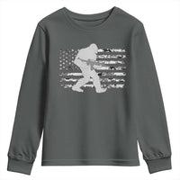 Bigfoot Gun Owner Youth Sweatshirt Camo US American Flag Sasquatch Rifle - Wonder Print Shop