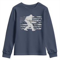 Bigfoot Gun Owner Youth Sweatshirt Camo US American Flag Sasquatch Rifle - Wonder Print Shop