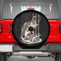 Fishing Camo Spare Tire Cover Bass Fish American Flag Boy Men Fisherman Gift