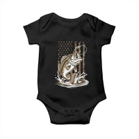 Fishing Camo Baby Onesie Bass Fish American Flag Boy Men Fisherman Gift