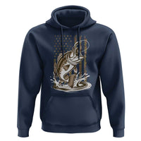Fishing Camo Hoodie Bass Fish American Flag Boy Men Fisherman Gift