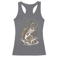 Fishing Camo Racerback Tank Top Bass Fish American Flag Boy Men Fisherman Gift