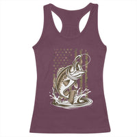 Fishing Camo Racerback Tank Top Bass Fish American Flag Boy Men Fisherman Gift