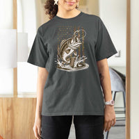 Fishing Camo T Shirt For Women Bass Fish American Flag Boy Men Fisherman Gift