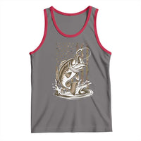 Fishing Camo Tank Top Bass Fish American Flag Boy Men Fisherman Gift