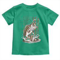 Fishing Camo Toddler T Shirt Bass Fish American Flag Boy Men Fisherman Gift