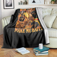 Funny Wiener Dog Throw Blanket Vintage Bootleg Gift For Dachshund Lover - Wonder Print Shop