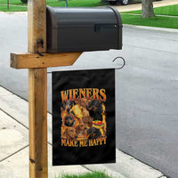 Funny Wiener Dog Garden Flag Vintage Bootleg Gift For Dachshund Lover - Wonder Print Shop
