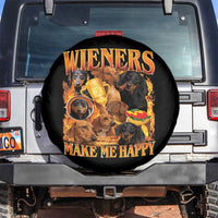 Funny Wiener Dog Spare Tire Cover Vintage Bootleg Gift For Dachshund Lover - Wonder Print Shop