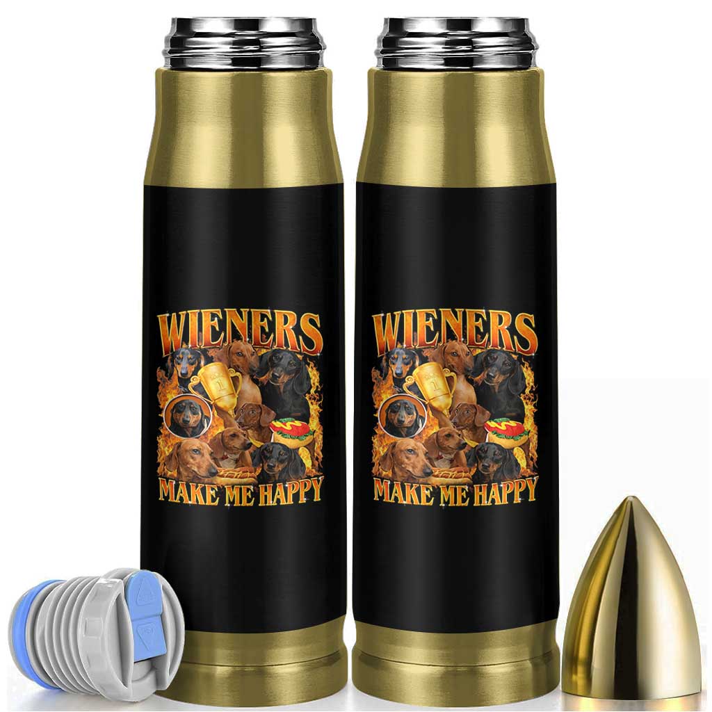Funny Wiener Dog Bullet Tumbler Vintage Bootleg Gift For Dachshund Lover - Wonder Print Shop