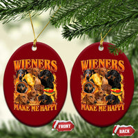 Funny Wiener Dog Ceramic Ornament Vintage Bootleg Gift For Dachshund Lover - Wonder Print Shop