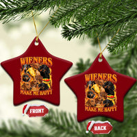 Funny Wiener Dog Ceramic Ornament Vintage Bootleg Gift For Dachshund Lover - Wonder Print Shop