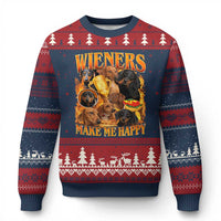 Funny Wiener Dog Ugly Christmas Sweater Vintage Bootleg Gift For Dachshund Lover - Wonder Print Shop