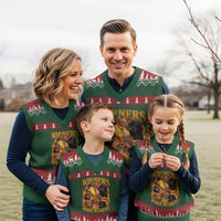 Funny Wiener Dog V-Neck Knit Sweater Vest Vintage Bootleg Gift For Dachshund Lover - Wonder Print Shop