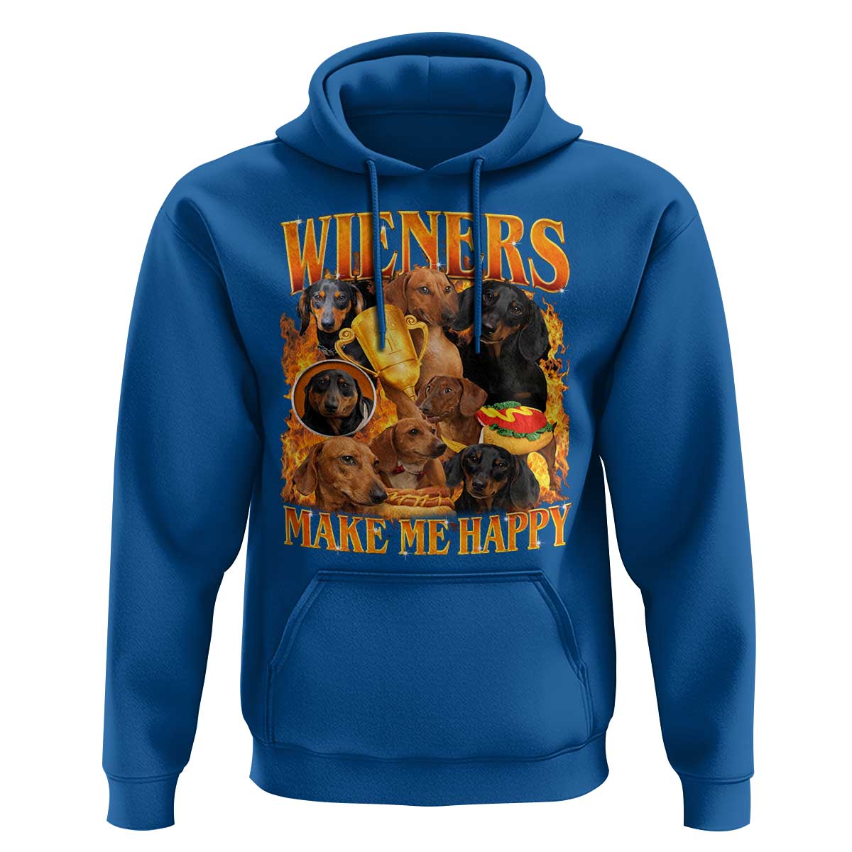 Funny Wiener Dog Hoodie Vintage Bootleg Gift For Dachshund Lover - Wonder Print Shop