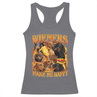 Funny Wiener Dog Racerback Tank Top Vintage Bootleg Gift For Dachshund Lover - Wonder Print Shop