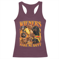 Funny Wiener Dog Racerback Tank Top Vintage Bootleg Gift For Dachshund Lover - Wonder Print Shop