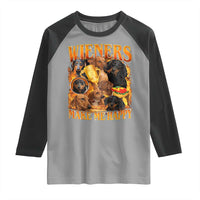 Funny Wiener Dog Raglan Shirt Vintage Bootleg Gift For Dachshund Lover - Wonder Print Shop