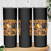 Funny Wiener Dog Skinny Tumbler Vintage Bootleg Gift For Dachshund Lover - Wonder Print Shop