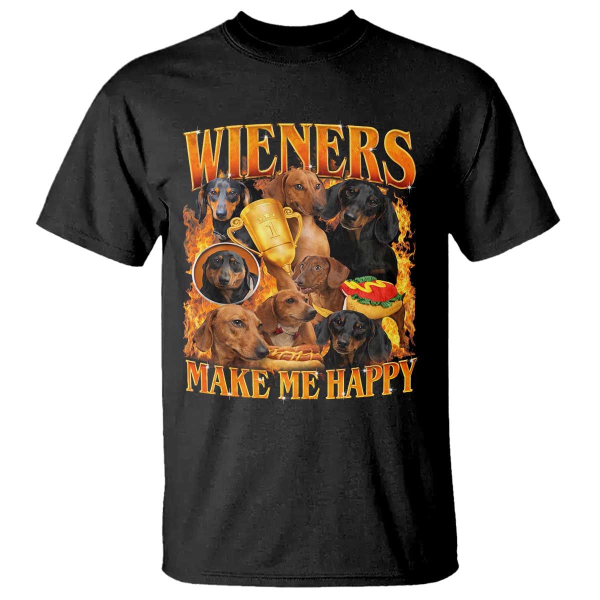 Funny Wiener Dog T Shirt Vintage Bootleg Gift For Dachshund Lover - Wonder Print Shop
