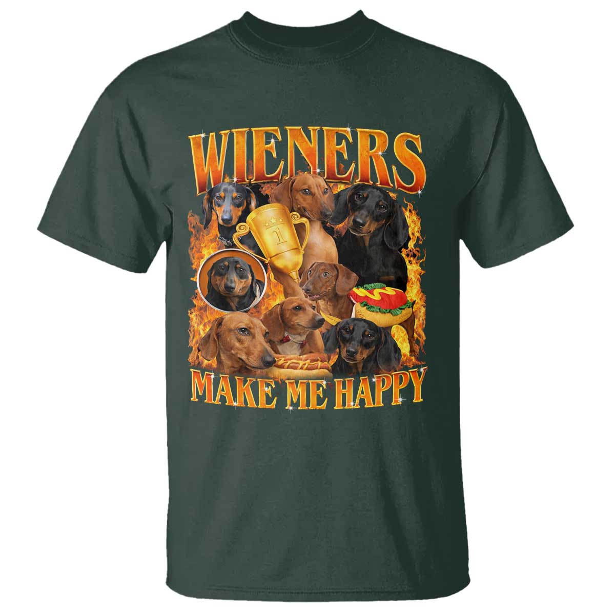 Funny Wiener Dog T Shirt Vintage Bootleg Gift For Dachshund Lover - Wonder Print Shop