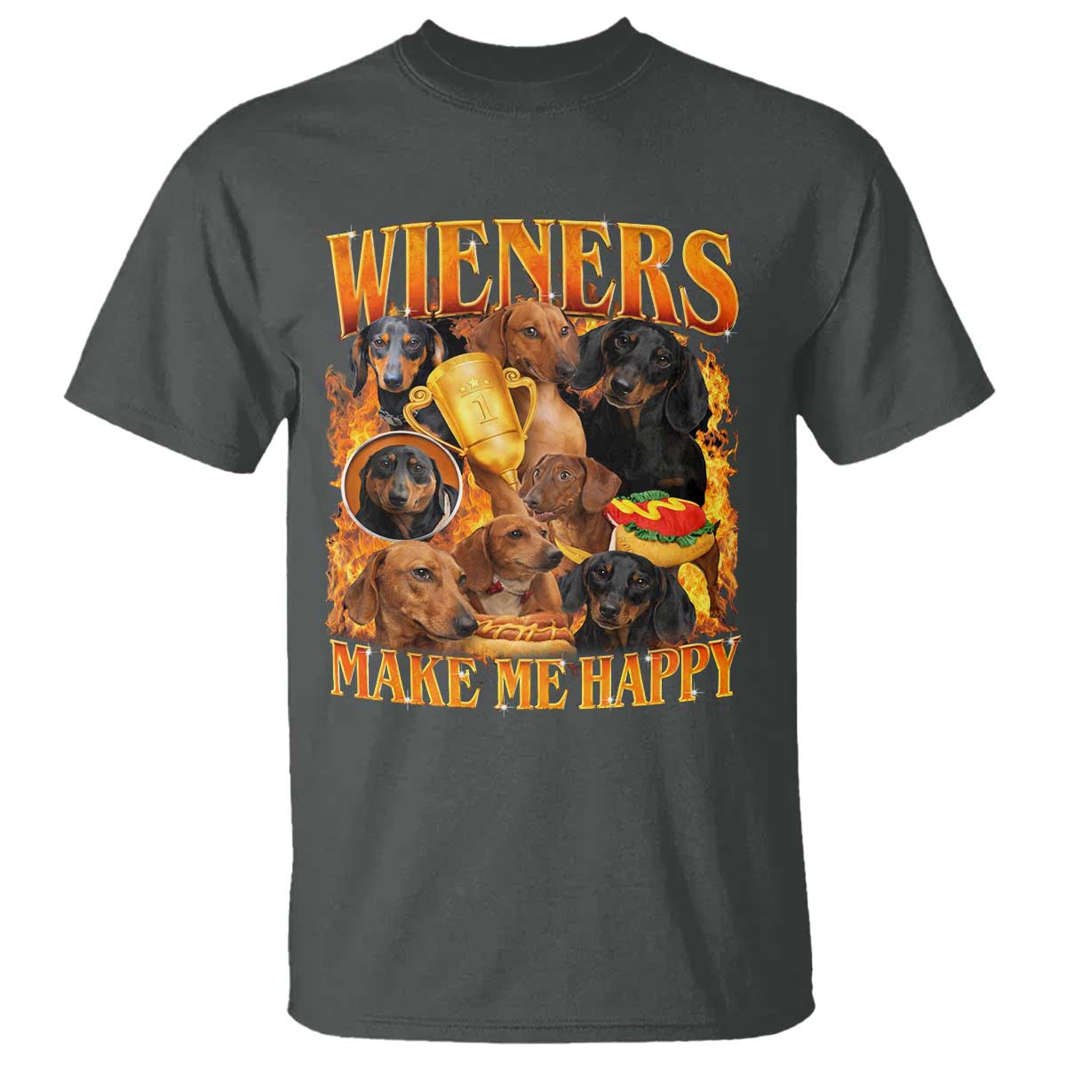 Funny Wiener Dog T Shirt Vintage Bootleg Gift For Dachshund Lover - Wonder Print Shop